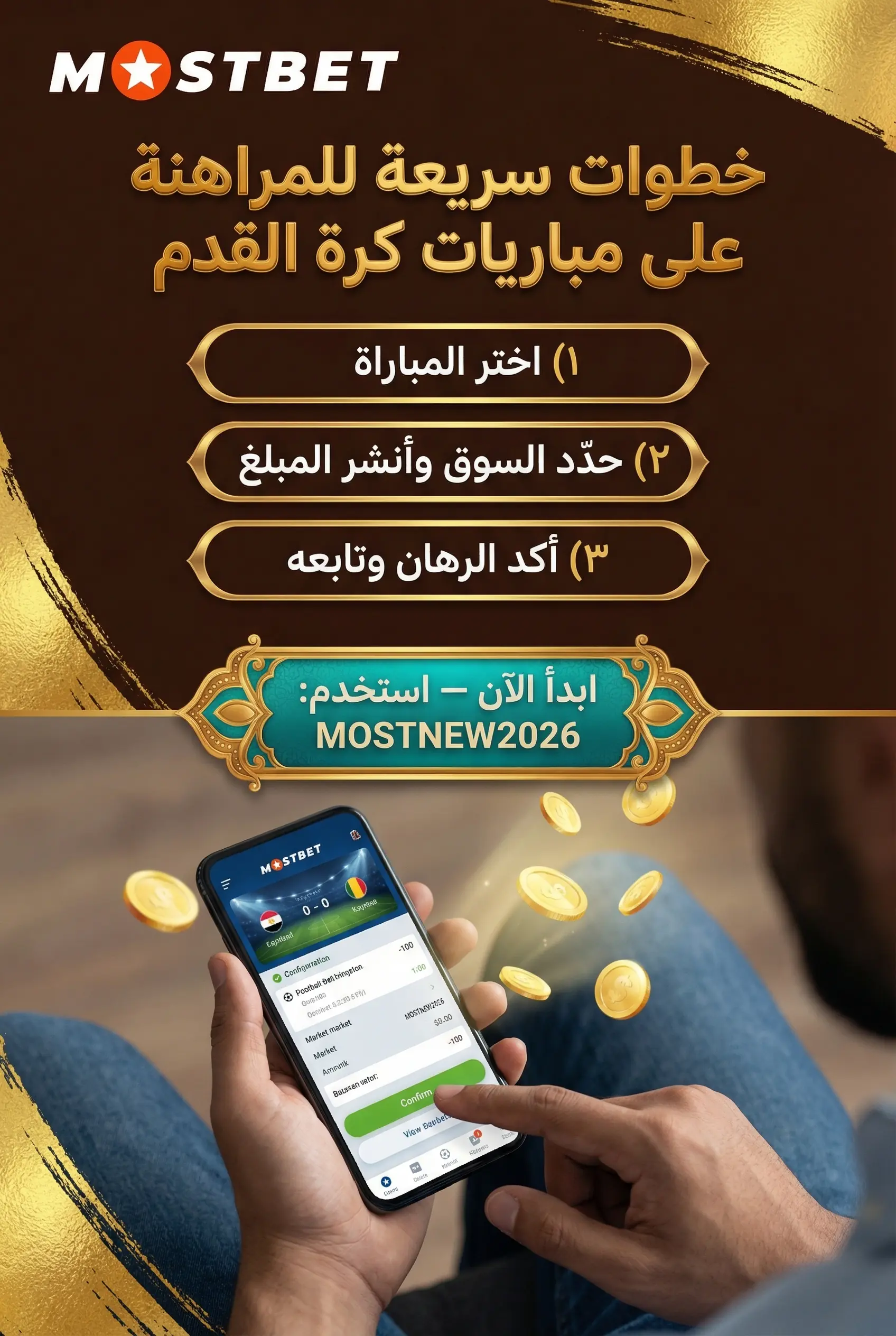 كيفية المراهنة على المباريات في Mostbet