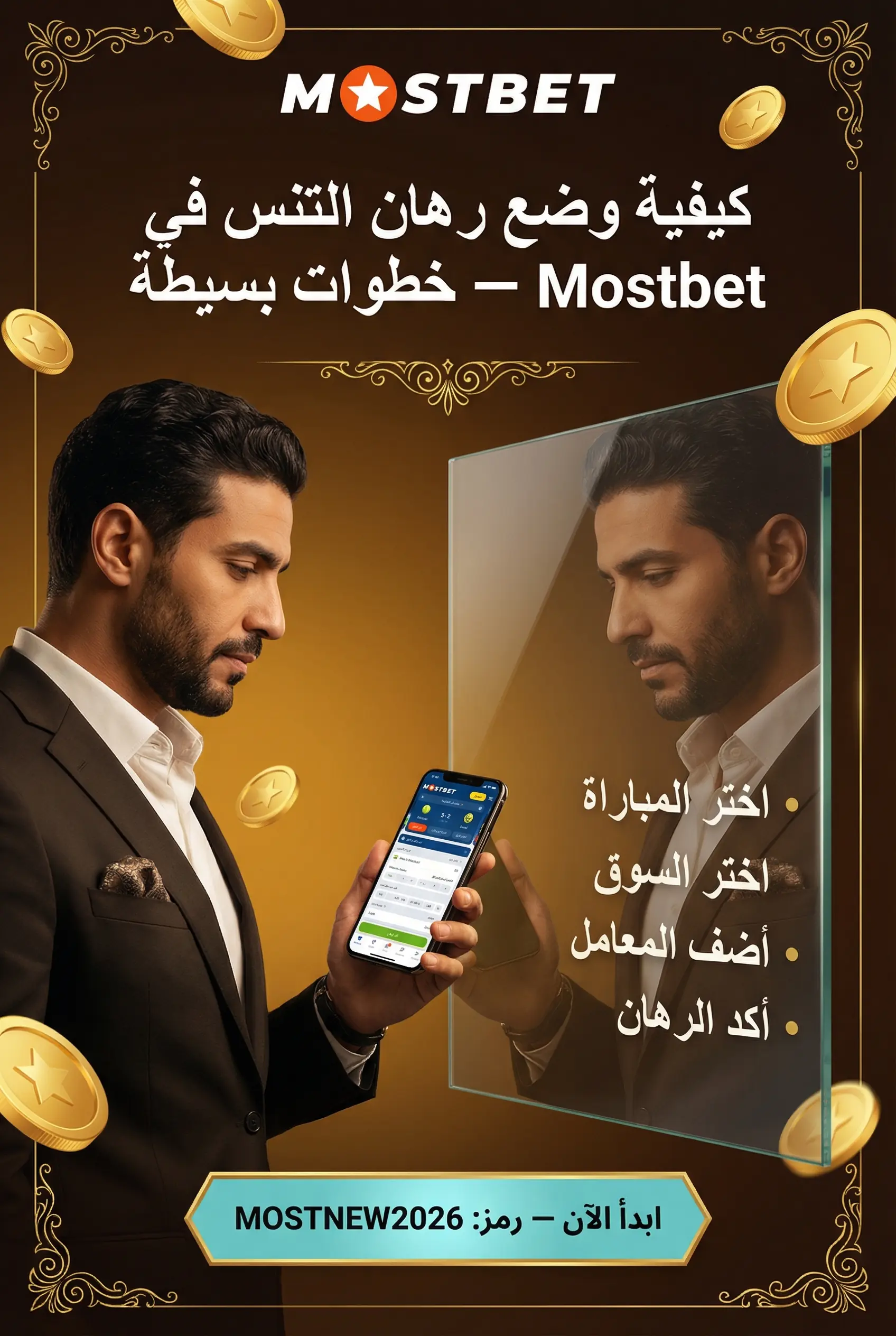 كيفية وضع رهان على التنس في Mostbet