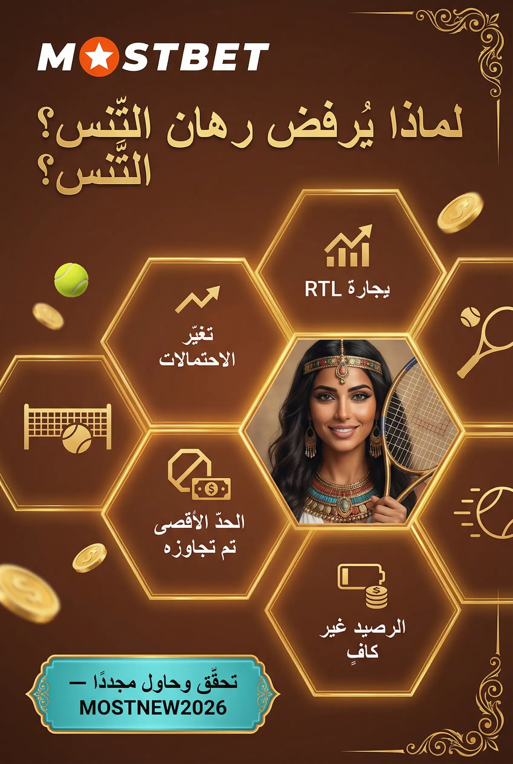 الأسباب الشائعة لرفض رهان التنس